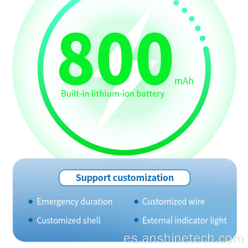 Luz indicadora de seguridad de emergencia fabricada en aleación de aluminio.